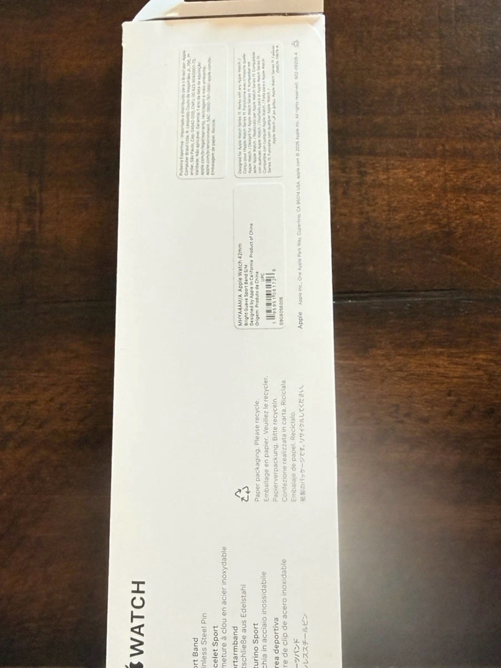 NEW + OEM Apple Watch Sport Band | Bright Guava Red | MHYA4AM/A | 42mm S/M NIB - Picture 4 of 7